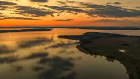 Zachód słońca nad jeziorem Kisajno, Pierkunowo, kwiecień 2026 r. - zdjęcie 8