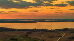 Zachód słońca nad jeziorem Kisajno, Pierkunowo, kwiecień 2026 r. - zdjęcie 32