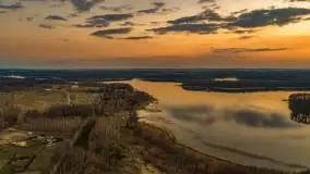 Zachód słońca nad jeziorem Kisajno, Pierkunowo, kwiecień 2026 r. - zdjęcie 21