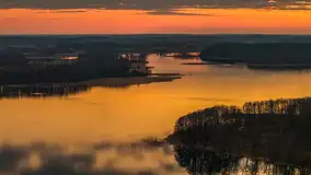 Zachód słońca nad jeziorem Kisajno, Pierkunowo, kwiecień 2026 r. - zdjęcie 5