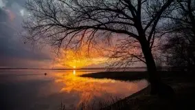 Epicki zachód słońca nad jeziorem Niegocin, luty 2020 - zdjęcie 13