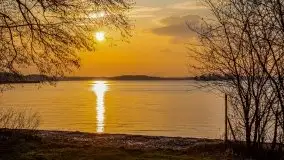 Marcowy zachód słońca nad jeziorem Dobskim - zdjęcie 6