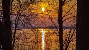 Marcowy zachód słońca nad jeziorem Dobskim - zdjęcie 15