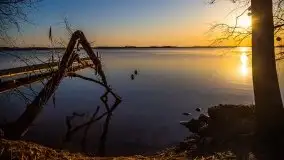 Marcowy zachód słońca nad jeziorem Dargin, Nowy Harsz - zdjęcie 41