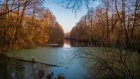 Śluza w Leśniewie w kolorach zachodzącego słońca - zdjęcie 31