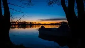 Wschód nad jeziorem Stręgielek, marzec 2020 - zdjęcie 24