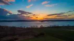 Zachód słońca na jeziorami Węgielsztyn i Rydzówka - zdjęcie 1