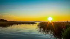 Zachód słońca, Skłodowo i jezioro Mamry - zdjęcie 30