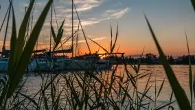Zachód słońca, Tło dla Mew i Marina Rydzewo - zdjęcie 3