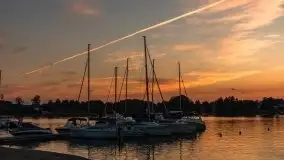 Zachód słońca, Tło dla Mew i Marina Rydzewo - zdjęcie 13