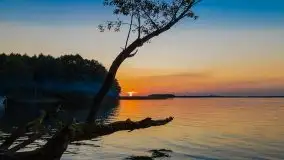 Zachód słońca nad jeziorami Dargin i Skarż Wielki - zdjęcie 1