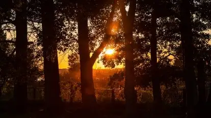 Zachód słońca nad jeziorem Niegocin