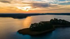 Wschód słońca, okolice i jezioro Kisajno, październik 2020 - zdjęcie 1