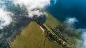 Mgła nad jeziorem Dargin i Nowym Harszem - zdjęcie 12