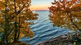 Zachód słońca, jezioro Dargin, przystań Melnik - zdjęcie 1