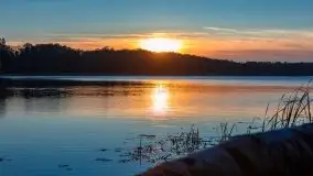 Zachód Słońca nad jeziorem Dobskim, listopad 2020 - zdjęcie 3
