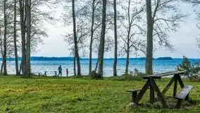 Późno jesienne klimaty gdy wieje i chłód doskwiera przy jeziorze Dargin - zdjęcie 16