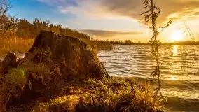 Zachód słońca i resztki jesieni nad jeziorem Ołów - zdjęcie 32