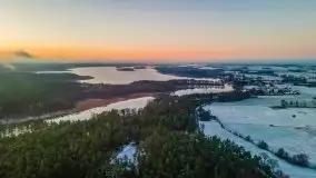 Pierwszy śnieg i wschód słońca nad jeziorem Boczne - zdjęcie 23