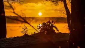 Pierwszy śnieg i wschód słońca nad jeziorem Boczne - zdjęcie 90