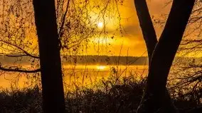 Pierwszy śnieg i wschód słońca nad jeziorem Boczne - zdjęcie 109