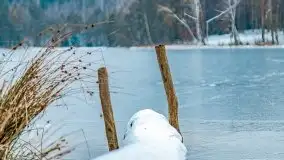 Zima nad jeziorem Wesołek, okolice Rucianej Nidy - zdjęcie 23