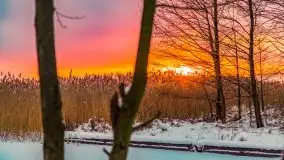 Zimowy zachód słońca między jeziorem Dargin i Sztynorckie - zdjęcie 10