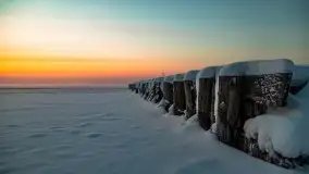 Zimowy wschód słońca nad jeziorem Dargin i... -27 stopni - zdjęcie 15