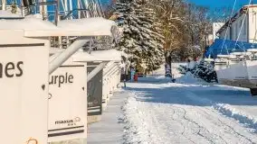 Port w Sztynorcie w zimowej scenerii, styczeń 2021 r. - zdjęcie 55