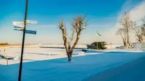 Zima w porcie AZS, jezioro Niegocin, 2021 r. - zdjęcie 9