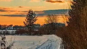 Zachód słońca w okolicach zimowych Kruklanek - zdjęcie 84