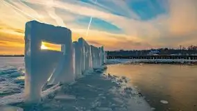 Zachód słońca w Giżycku nad jeziorem Niegocin 02.2021 - zdjęcie 21