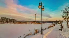 Zachód słońca w Giżycku nad jeziorem Niegocin 02.2021 - zdjęcie 26