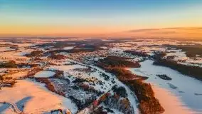 Zachód słońca w okolicach Starych Juch, 02.2021 - zdjęcie 1