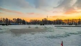 Wschód słońca w Giżycku w zimowej oprawie, 02.2021 - zdjęcie 11