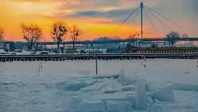 Wschód słońca w Giżycku w zimowej oprawie, 02.2021 - zdjęcie 9