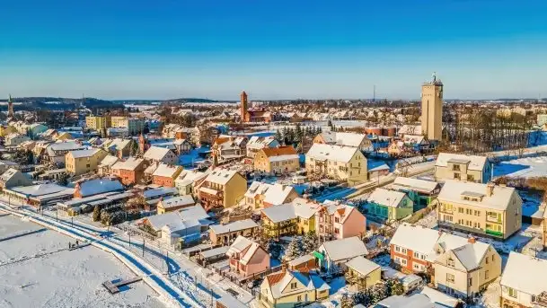 Mikołajki w zimowej scenerii, luty 2021 r.