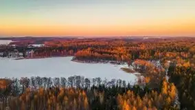 Zachód słońca nad jeziorem Siercze, luty 2021  - zdjęcie 39