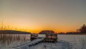 Zachód słońca nad jeziorem Siercze, luty 2021  - zdjęcie 46