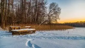 Zachód słońca nad jeziorem Siercze, luty 2021  - zdjęcie 40