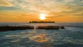 Zachód słońca nad jeziorem Niegocin, luty 2021 - zdjęcie 8