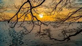 Zachód słońca nad jeziorem Niegocin, luty 2021 - zdjęcie 74