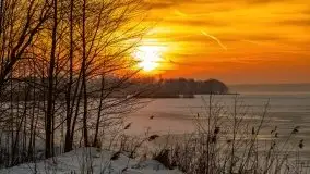 Zachód słońca nad jeziorem Niegocin, luty 2021 - zdjęcie 27