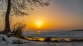 Zimowy zachód słońca nad jeziorem Śniardwy - zdjęcie 21