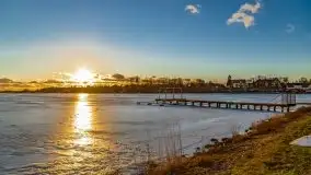 Zimowy wieczór i zachód słońca w Rynie, luty 2021 - zdjęcie 9