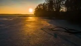 Marcowy zachód słońca nad jeziorem Dejguny - zdjęcie 55