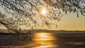 Marcowy zachód słońca nad jeziorem Dejguny - zdjęcie 15