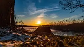 Marcowy zachód słońca nad jeziorem Kisajno - zdjęcie 15