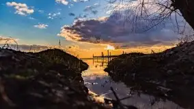 Efekt halo - zachód słońca nad jeziorem Dargin - zdjęcie 17