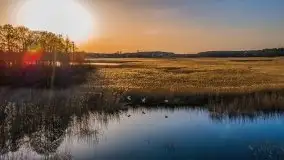 Zachód słońca nad jeziorem Gołdopiwo, od strony Przerwanek - zdjęcie 38